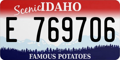 ID license plate E769706