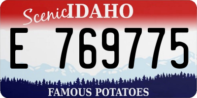 ID license plate E769775