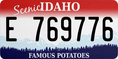 ID license plate E769776