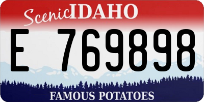 ID license plate E769898