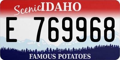 ID license plate E769968