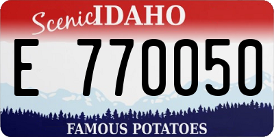 ID license plate E770050