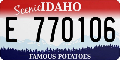 ID license plate E770106