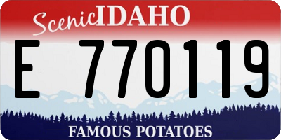 ID license plate E770119