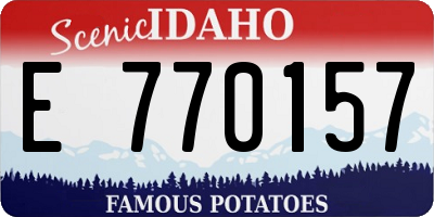 ID license plate E770157