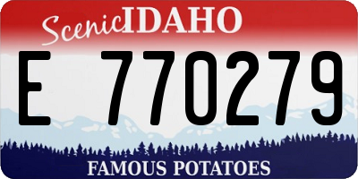 ID license plate E770279