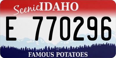 ID license plate E770296