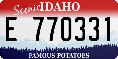 ID license plate E770331