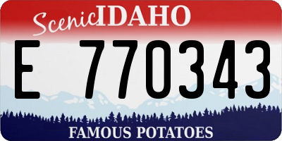 ID license plate E770343