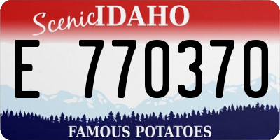 ID license plate E770370