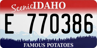 ID license plate E770386