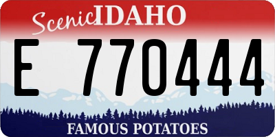 ID license plate E770444