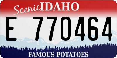 ID license plate E770464