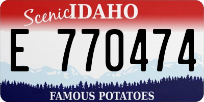 ID license plate E770474