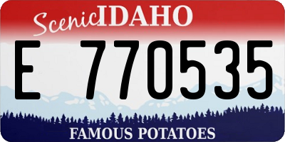 ID license plate E770535