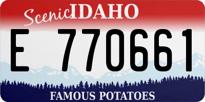 ID license plate E770661