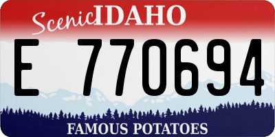 ID license plate E770694