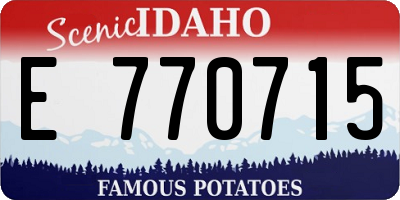 ID license plate E770715