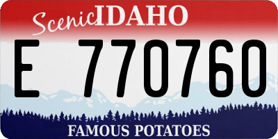 ID license plate E770760