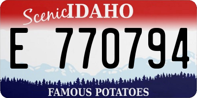 ID license plate E770794