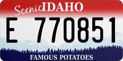 ID license plate E770851