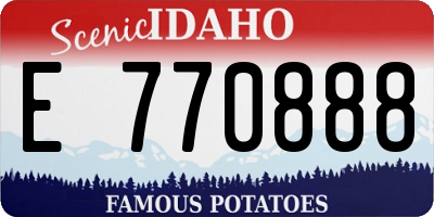 ID license plate E770888