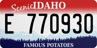 ID license plate E770930