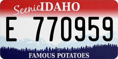 ID license plate E770959