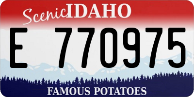 ID license plate E770975