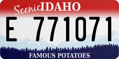ID license plate E771071