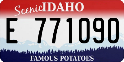 ID license plate E771090