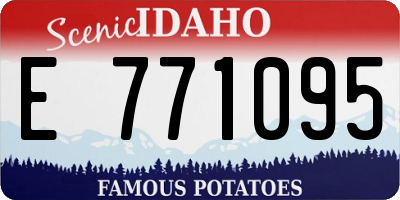 ID license plate E771095