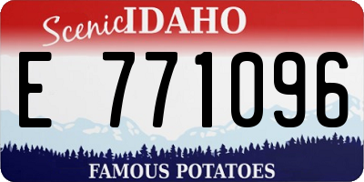 ID license plate E771096