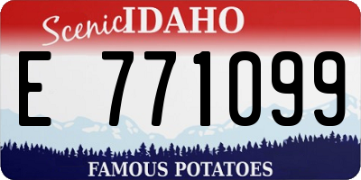 ID license plate E771099