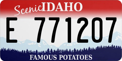 ID license plate E771207