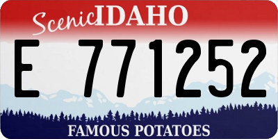 ID license plate E771252