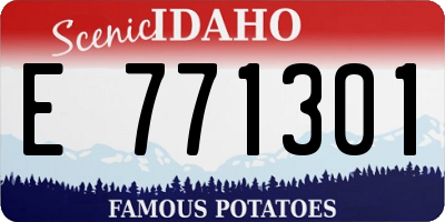 ID license plate E771301