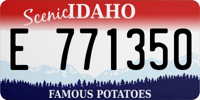 ID license plate E771350