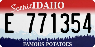 ID license plate E771354
