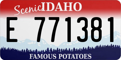 ID license plate E771381