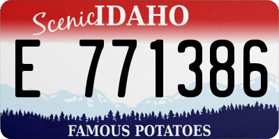 ID license plate E771386