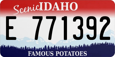 ID license plate E771392