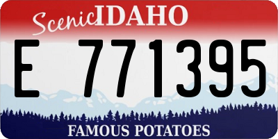 ID license plate E771395