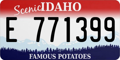 ID license plate E771399