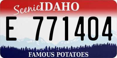 ID license plate E771404