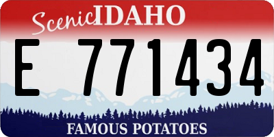 ID license plate E771434