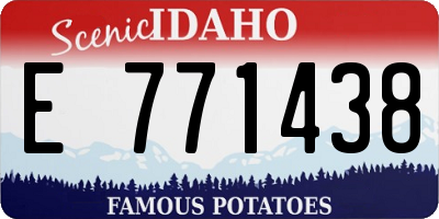 ID license plate E771438