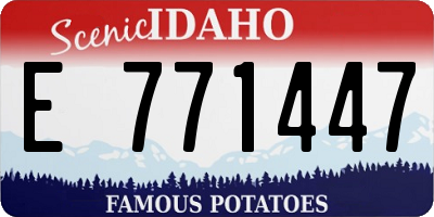 ID license plate E771447