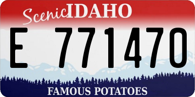 ID license plate E771470