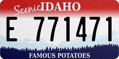 ID license plate E771471